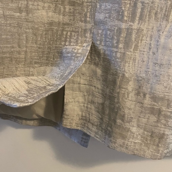 Eileen Fisher Silver Funnel Neck Jacket Blazer Size Medium - Picture 11 of 13